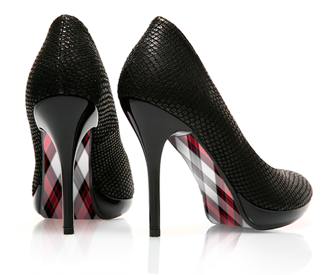 Pretty in Plaid - Madras - decorative shoe decal - newheeltips.com