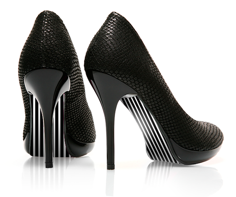 Straight up Stripes - Black - decorative shoe decal - newheeltips.com